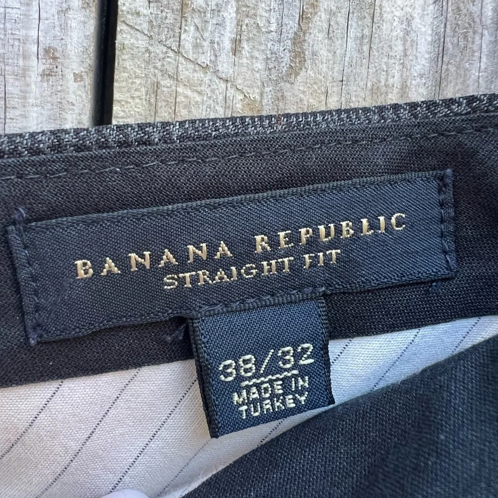 BANANA REPUBLIC Brown Plaid 100% Wool Dress Plaid Pants Men’s 38x32